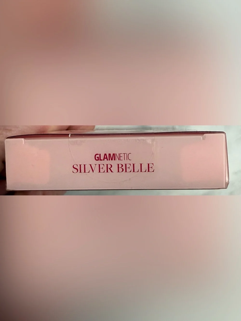 Glamnetic Press On Nails Short Almond Shape SILVER BELLE NIB
